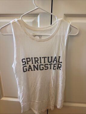 Spiritual Gangster White Tank with Black Logo